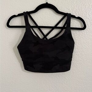 Lululemon Athletica Black Camo Sports Bra